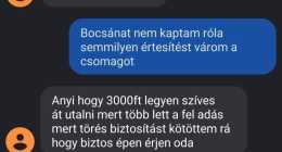 a csalóval folytatott üzenetváltás